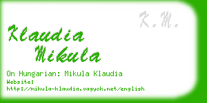 klaudia mikula business card